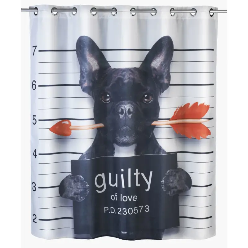 Nowy Zasłona prysznicowa GUILTY DOG, tekstylna, 180x200 cm, WENKO