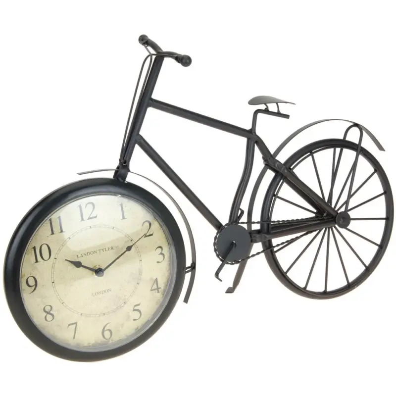 Zniżka Metalowy zegar LONDON BIKE - stołowy