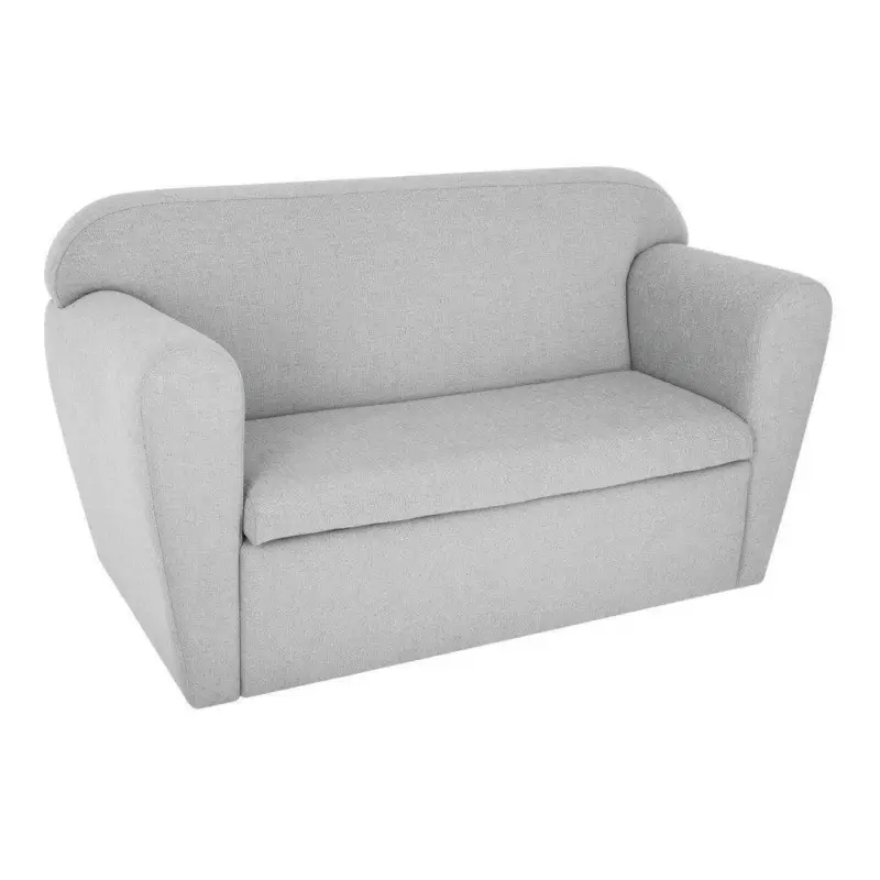 Szybka wysyłka Sofa dwuosobowa ze schowkiem na zabawki - kolor szary 80 x 35 x 45 cm