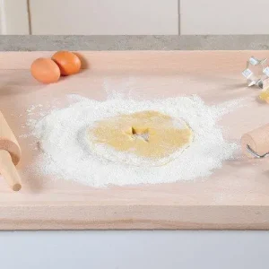 Solidna stolnica kuchenna do ciasta z drewna warstwowego, stolnica drewniana duża, deska do ciasta, akcesoria kuchenne, KESPER Dostępne od ręki