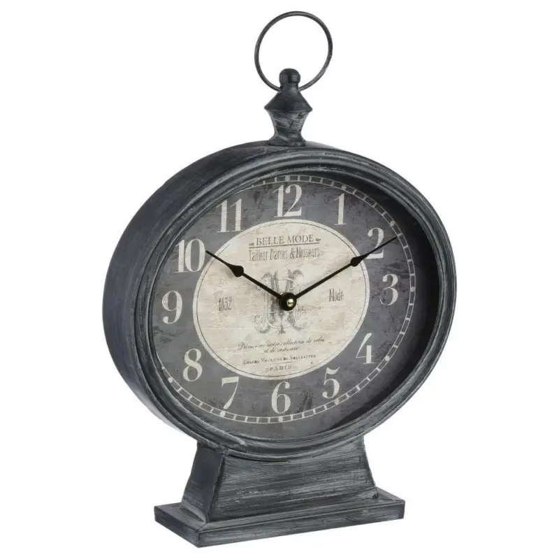 Zegar stołowy, stojący retro z uchwytem, Ø32 cm Oferta limitowana