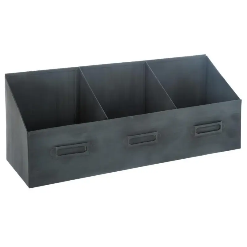 Organizer metalowy VINTAGE, 3 przegrody, czarny Darmowy zwrot