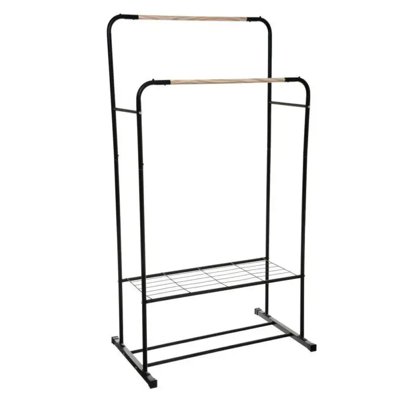 Oferta czasowa Wieszak do przedpokoju z półką na buty, 2 drążki, 80x50x150 cm