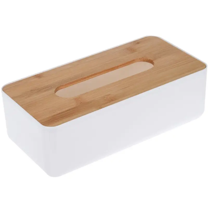 Oferta czasowa Pojemnik na chusteczki z bambusową pokrywką, 26x13x8 cm