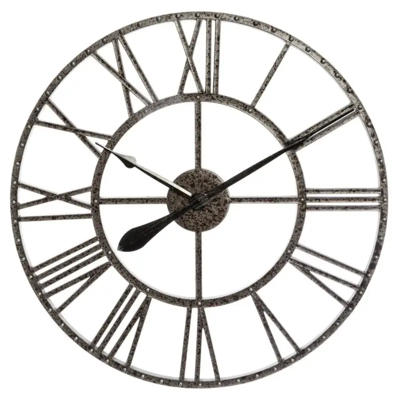 Bezpieczna płatność Zegar ścienny VINTAGE, Ø 64 cm, kolor szary