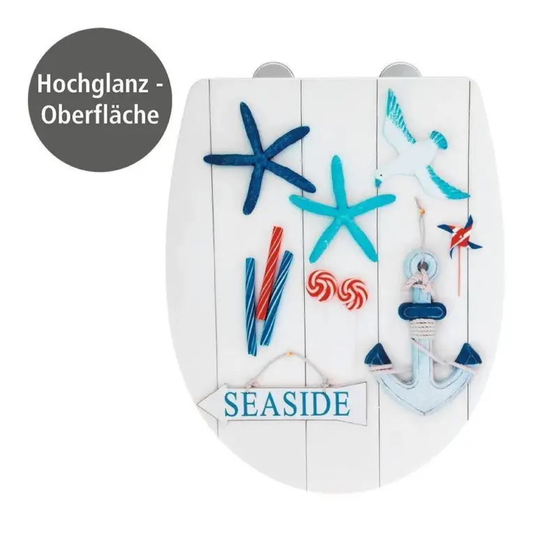 Deska sedesowa SEASIDE lakierowana, Thermoplast, WENKO Łatwy zwrot