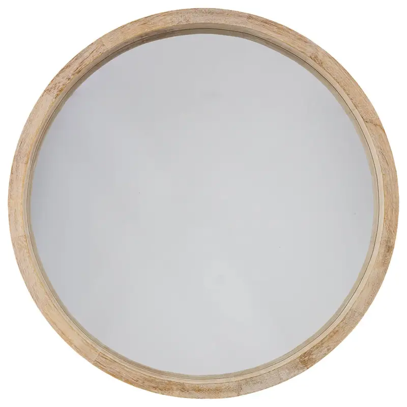 Hit sprzedaży Lustro okrągłe drewniane, Ø 52 cm