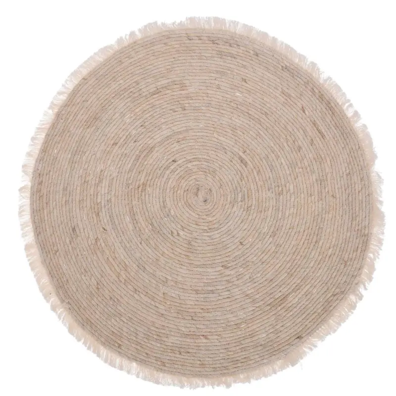 Bezpieczne zakupy Dywan do salonu okrągły, Ø 80 cm, z liści kukurydzy