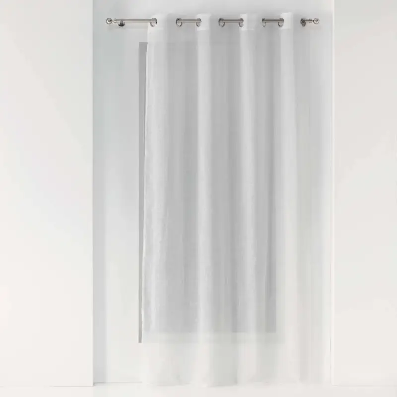 Firanka do salonu na przelotkach ZAZY, 140 x 240 cm, efekt lnu Łatwy zwrot