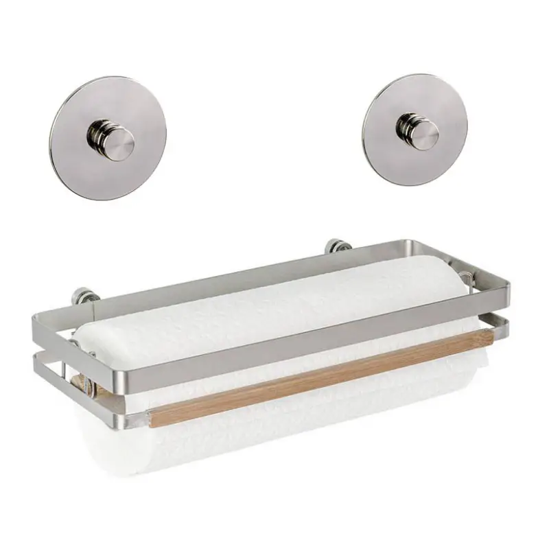 Uchwyt na ręcznik papierowy Bamboo Premium + adaptery Turbo - Loc, WENKO Ekspresowa dostawa