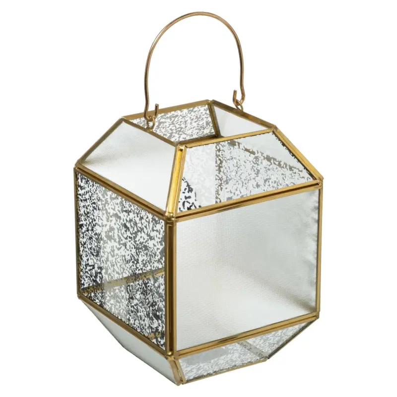 Szklany lampion, 14 x 14 x 20 cm Nowość