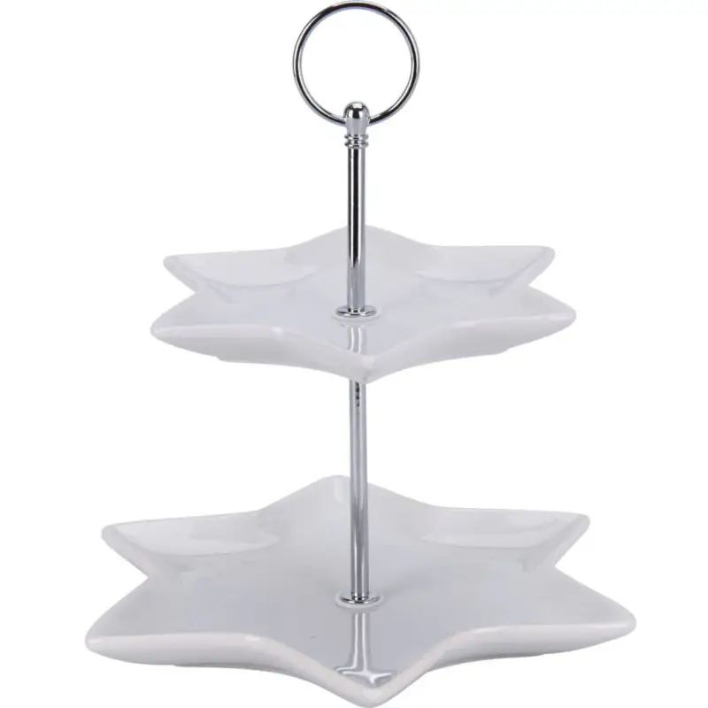 Patera na ciasto STAR, dwa poziomy, porcelanowa Bestseller