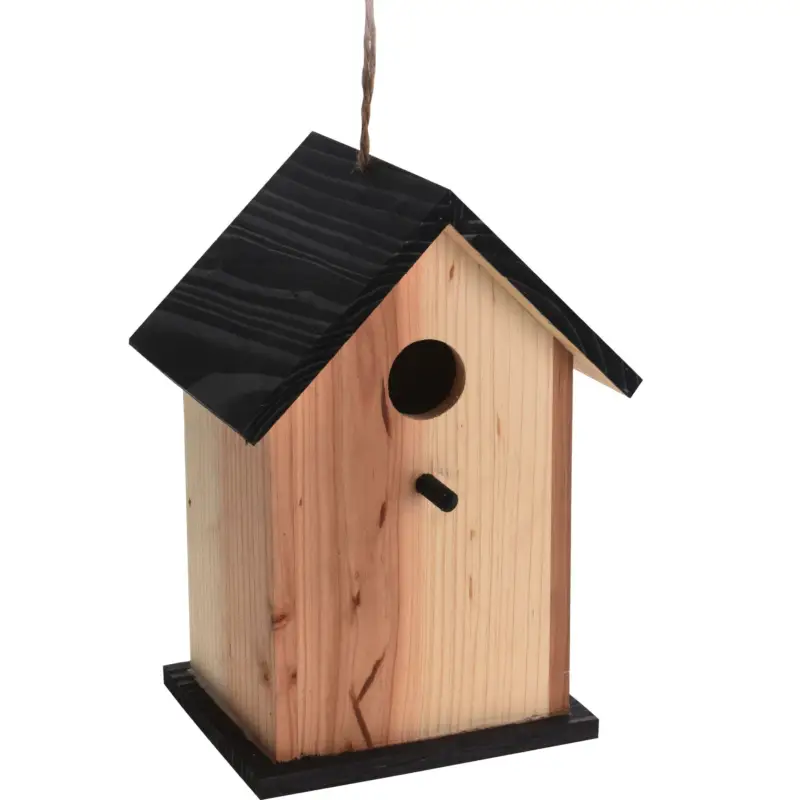 Tani OUTLET Budka dla ptaków z daszkiem, 22 cm, drewno