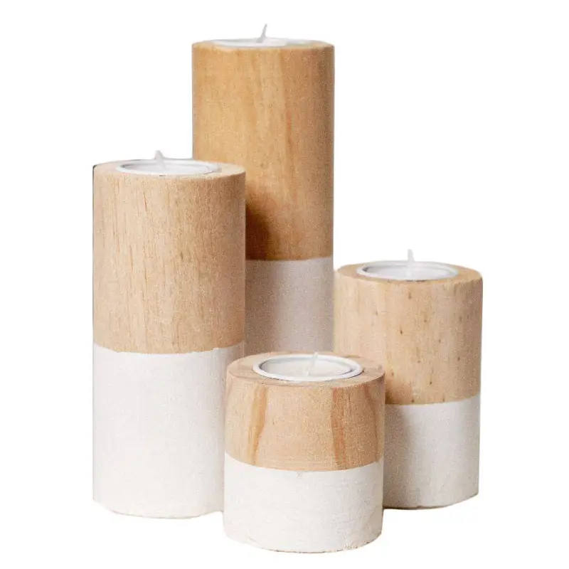 Kup teraz Świecznik drewniany na 4 tealighty Simplicity