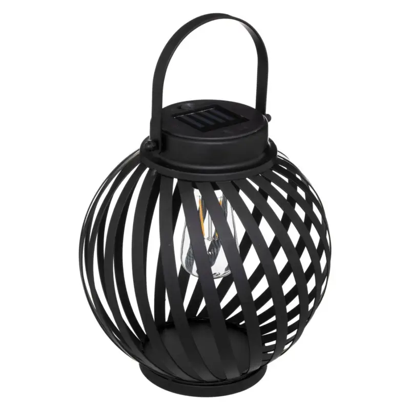 Lampion solarny na balkon Isya, kula, metalowa, wys. 21 cm Ekspresowa dostawa
