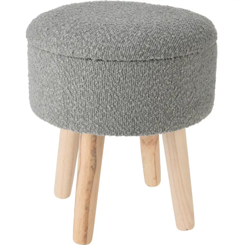 Wyjątkowa oferta Taboret z siedziskiem teddy, sosnowe nogi, wys. 34 cm