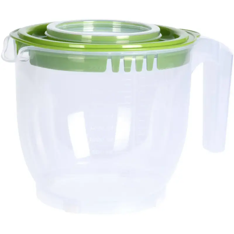 Popularny Miska do miksowania z pokrywką, pojemnik z miarką, 2200 ml