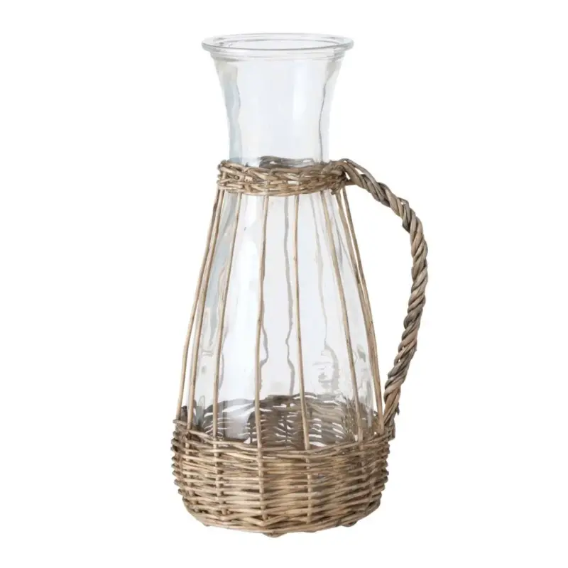 Zamów teraz Szklana karafka Venuto, z wiklinowym uchwytem, 1100 ml