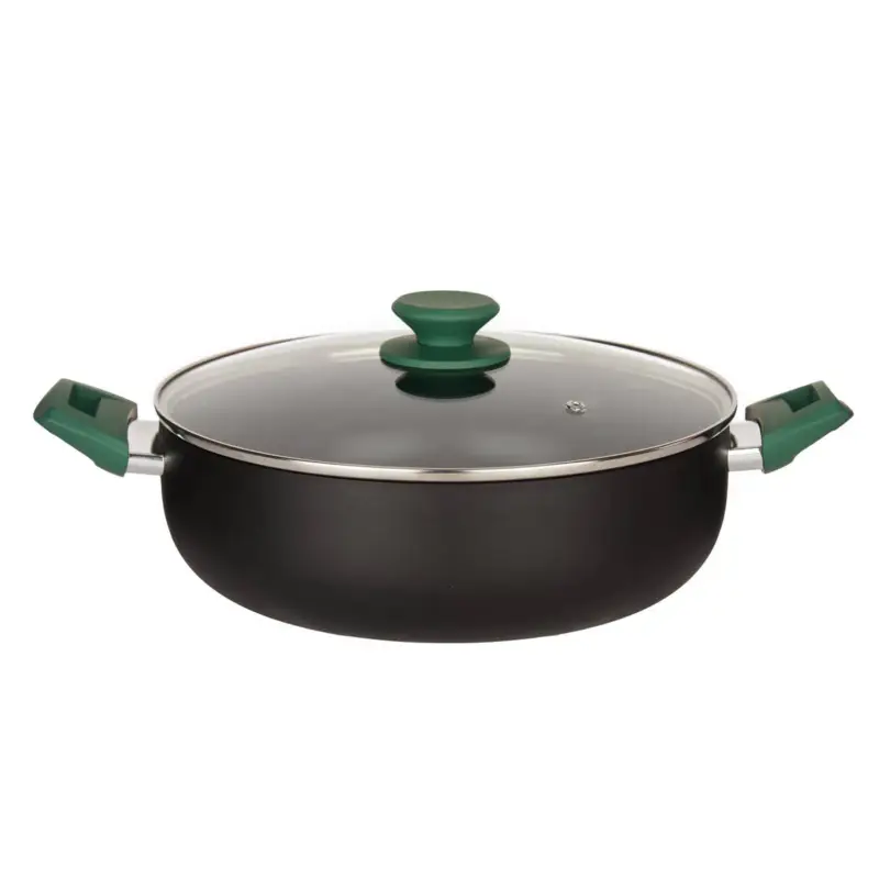 Wysoka jakość Garnek aluminiowy Ø 28 cm, ze szklaną pokrywą