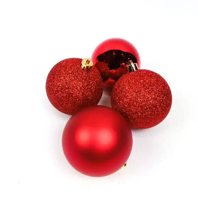 Bombki o różnym wykończeniu, Ø 8 cm, 4 szt. Obniżka ceny