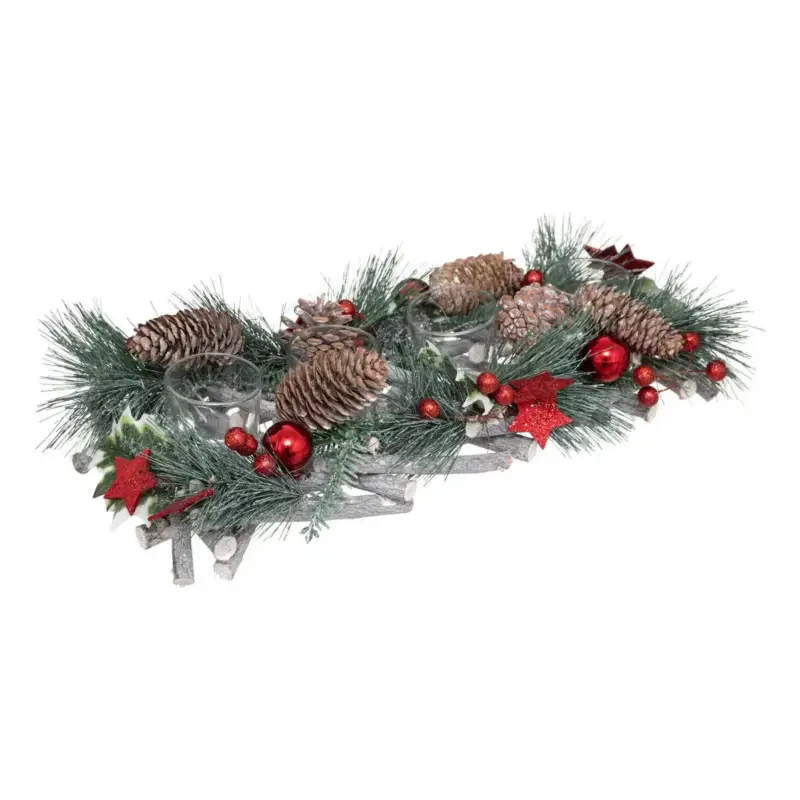 Oferta Stroik świąteczny z miejscem na 4 świeczki, 39 x 14 cm