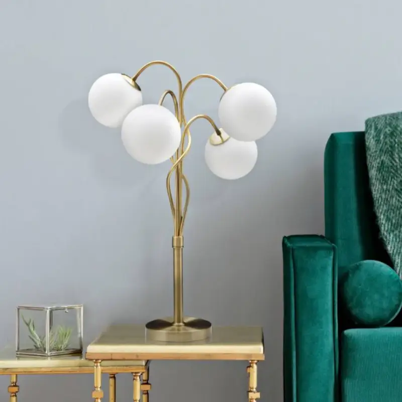 Dostępne od ręki Lampa biurkowa z 4 kulami GLAMY, wys. 74 cm