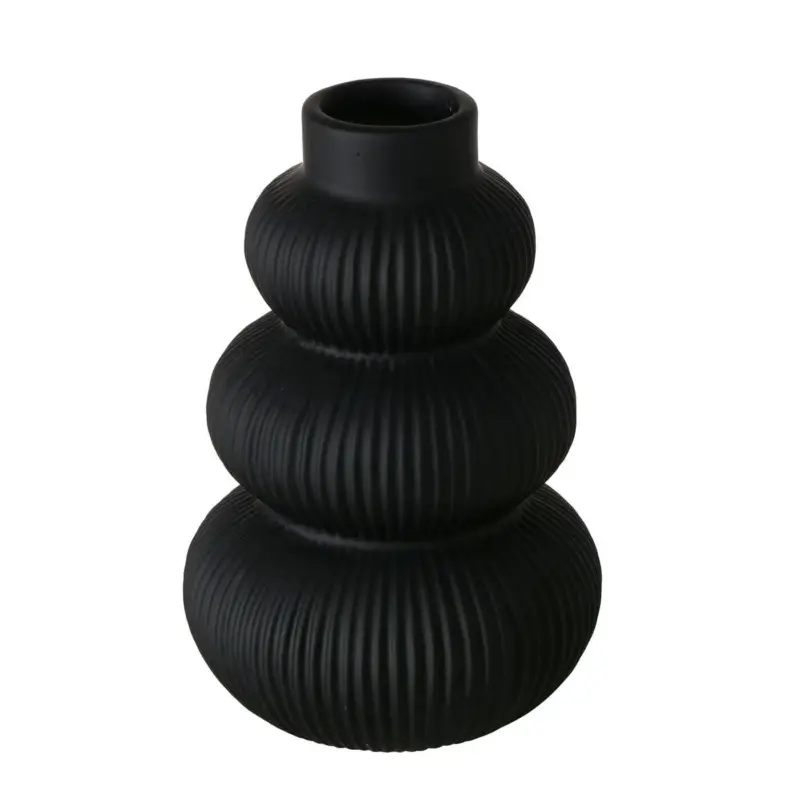 Wazon ceramiczny czarny MAURICE, 21 cm Do wyczerpania zapasów