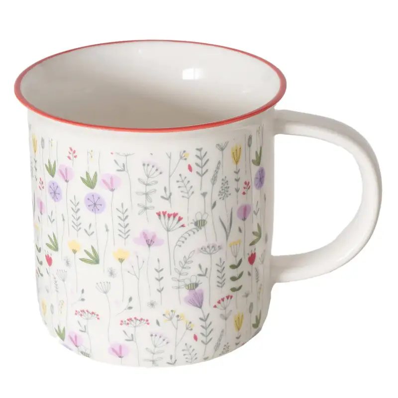 Ceramiczny kubek w kwiaty FLORINA, 370 ml Wysoka jakość