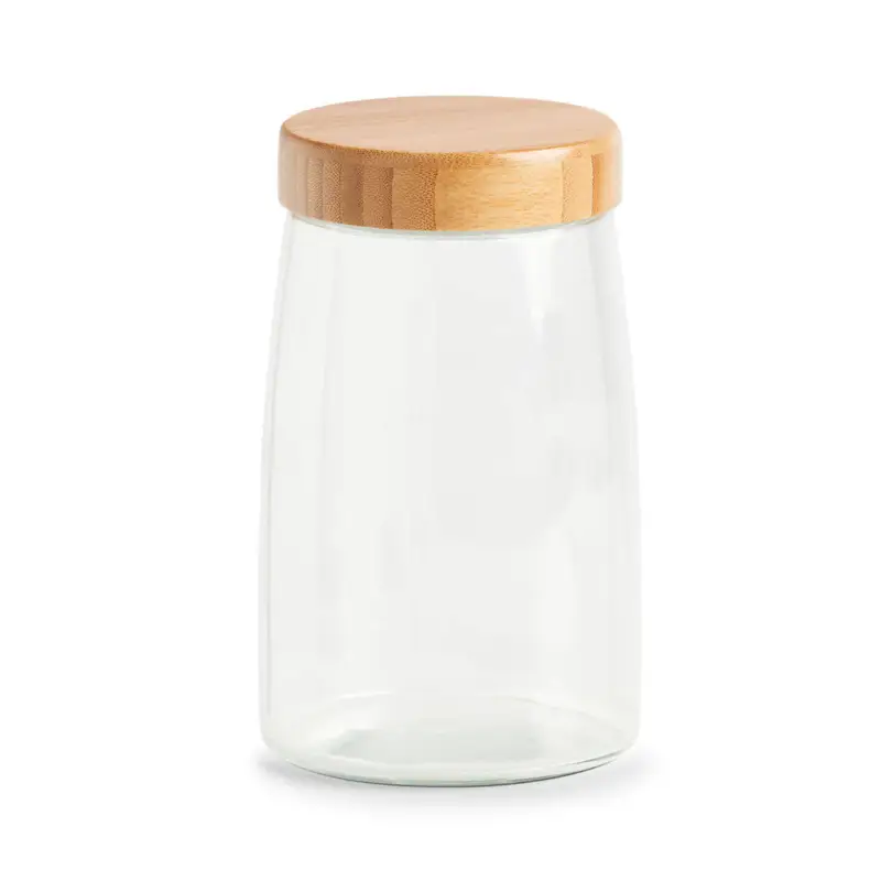 Ograniczona ilość Szklany słoik ze szczelną pokrywką z bambusa, 1600 ml