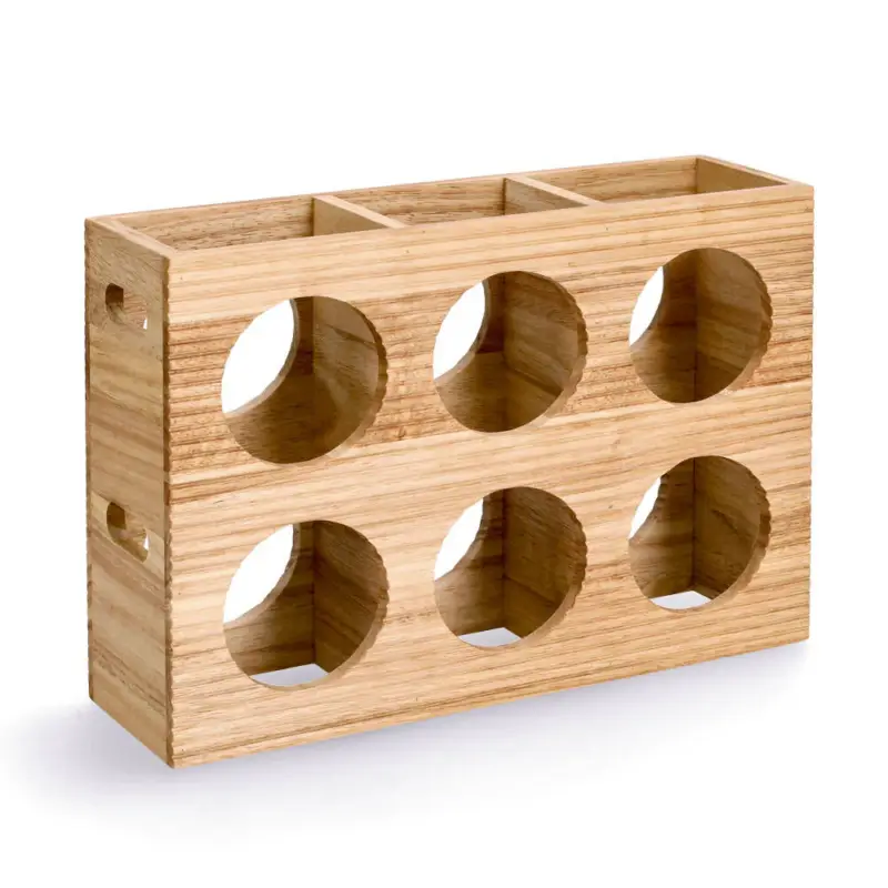 Bestseller Stojak na 6 butelek, drewno, 38 x 11,6 x 27 cm