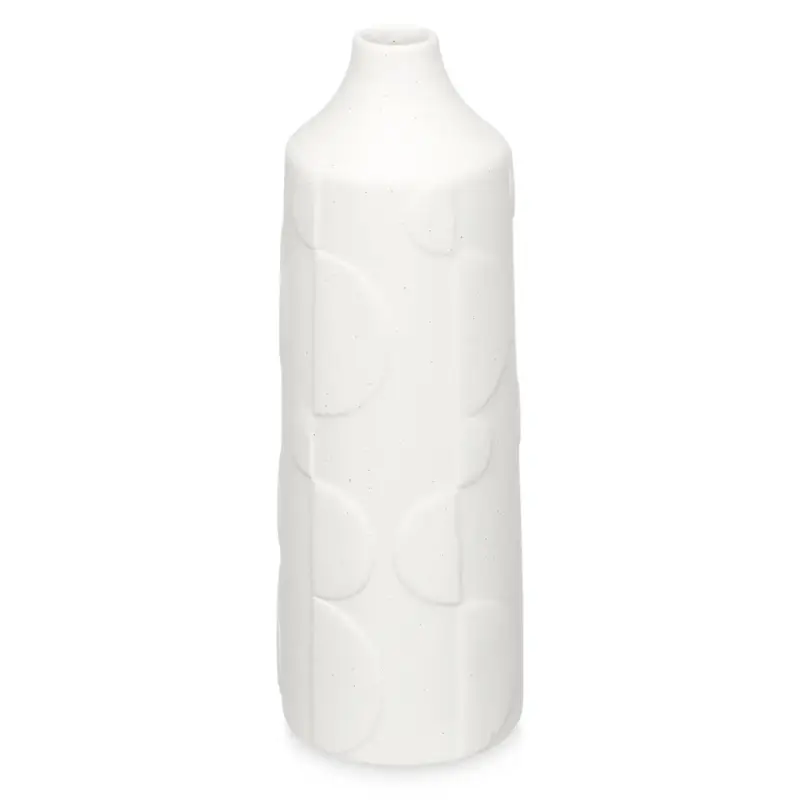 Wazon ceramiczny CIRCLE, biały, 30 cm Tani
