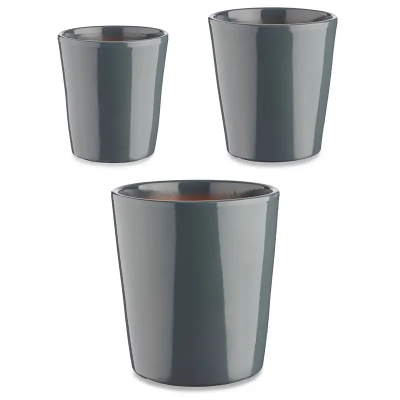 Wybór klientów Zestaw doniczek ceramicznych CONICAL, 3 sztuki
