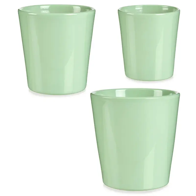 Tylko do końca tygodnia Zestaw doniczek ceramicznych CONICAL, pastelowe kolory, 3 sztuki