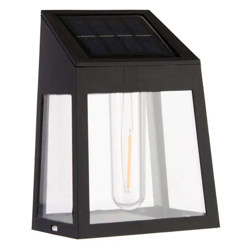 Lampion solarny do ogrodu led, industrialna żarówka, 9,3 x 6,6 x 13 cm Hit sprzedaży