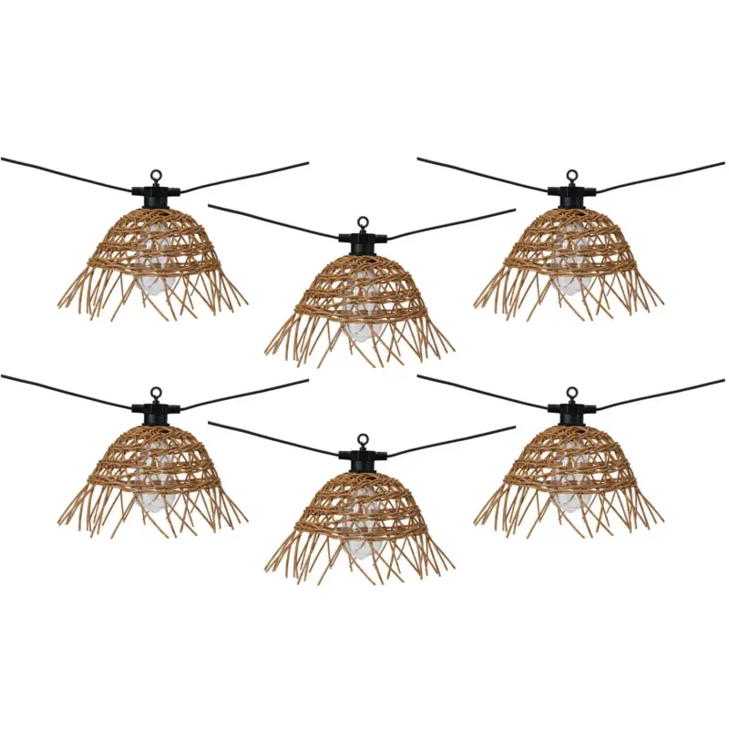 Rattanowy łańcuch świetlny, 6 lampek Wyjątkowa oferta