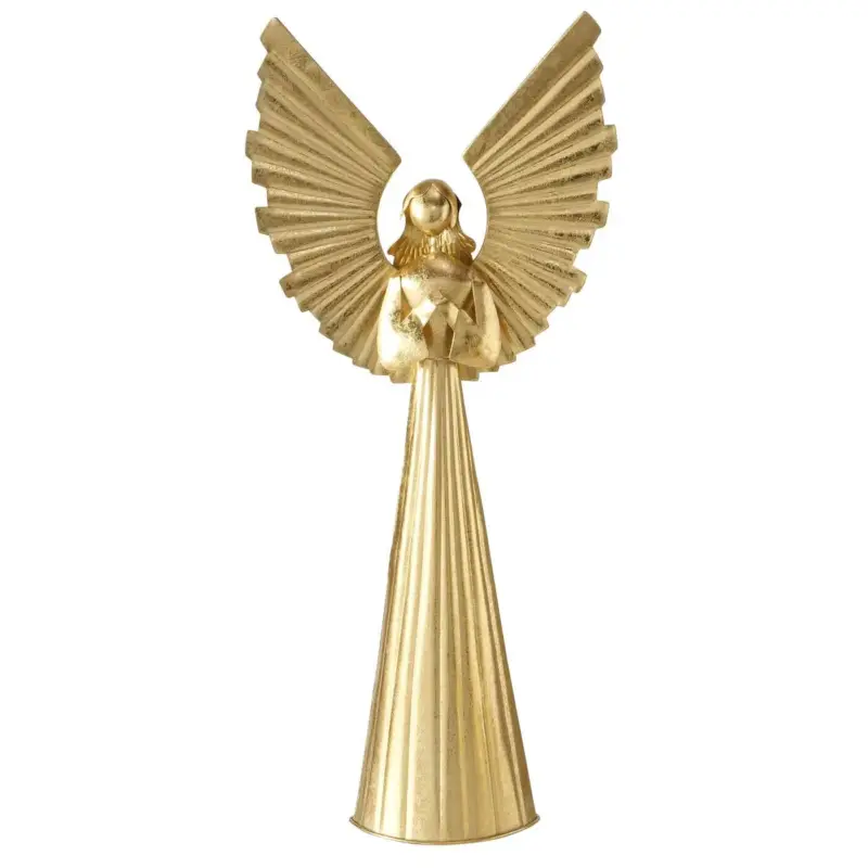 Złota figurka z metalu NURIEL, wysoki anioł 65,5 cm Wyprzedaż