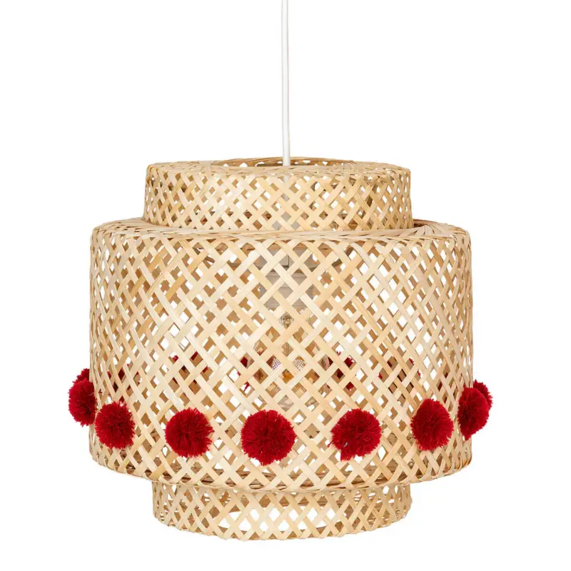 Lampa wisząca LIBY BAMB z ażurowym kloszem z bambusa, Ø 40 cm Wyprzedaż