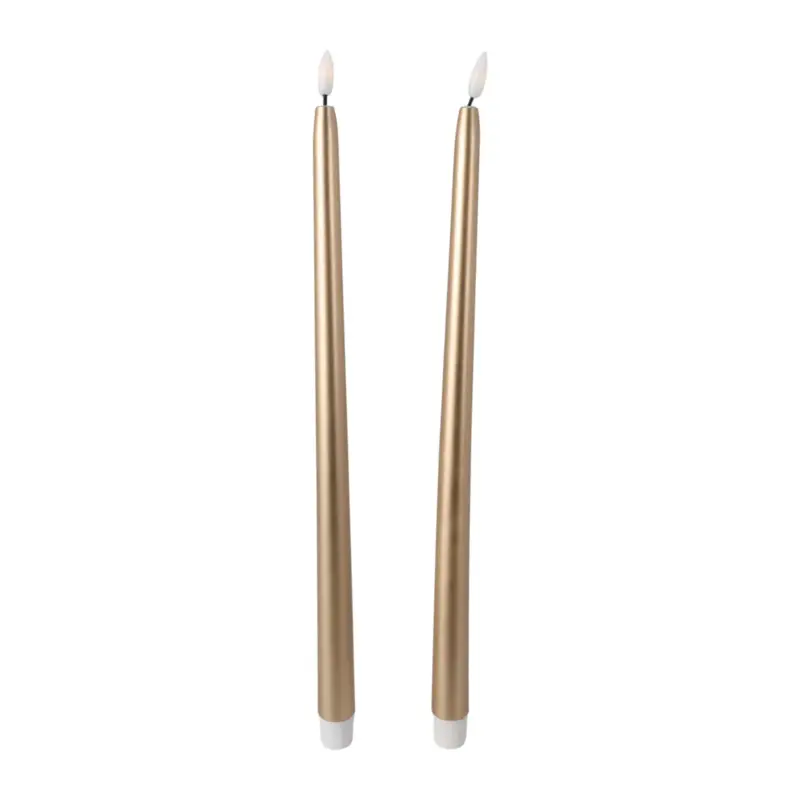 Woskowane świece stołowe z LED, 38 cm Wyprzedaż