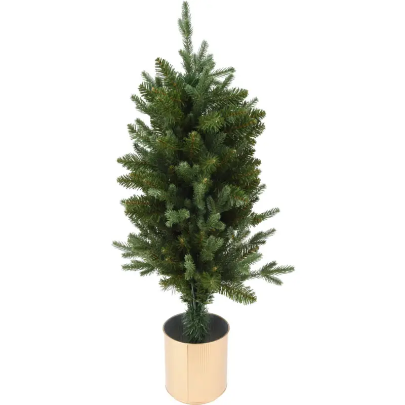 Dodaj do koszyka Sztuczna choinka w złotej doniczce, 90 cm