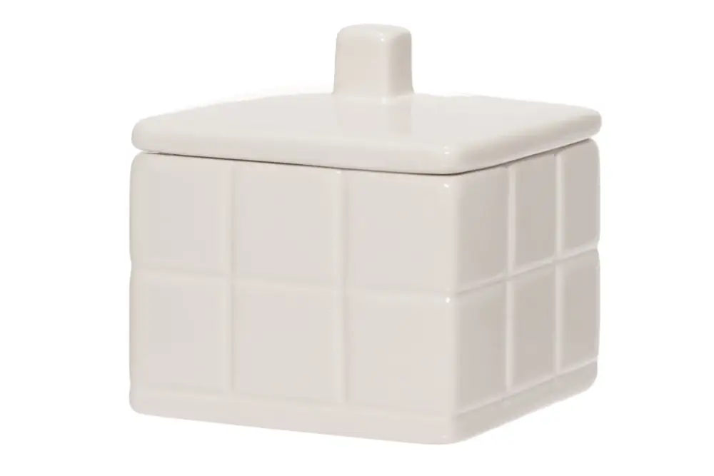 Dodaj do koszyka Ceramiczny pojemnik na akcesoria łazienkowe TORINO, 9 x 9 x 10 cm