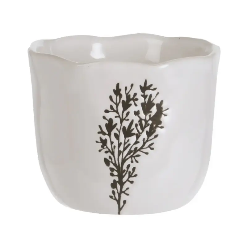 Ceramiczna osłonka na doniczkę, Ø 12,5 cm Łatwy zwrot