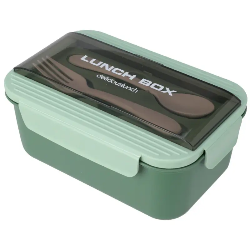 Szczelny lunchbox ze sztućcami, 21 x 14 x 7 cm Rabat