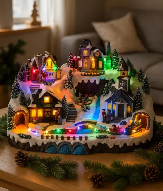 Dekoracja świąteczna LED z animacją,46 x 32 x 32 cm Bestseller