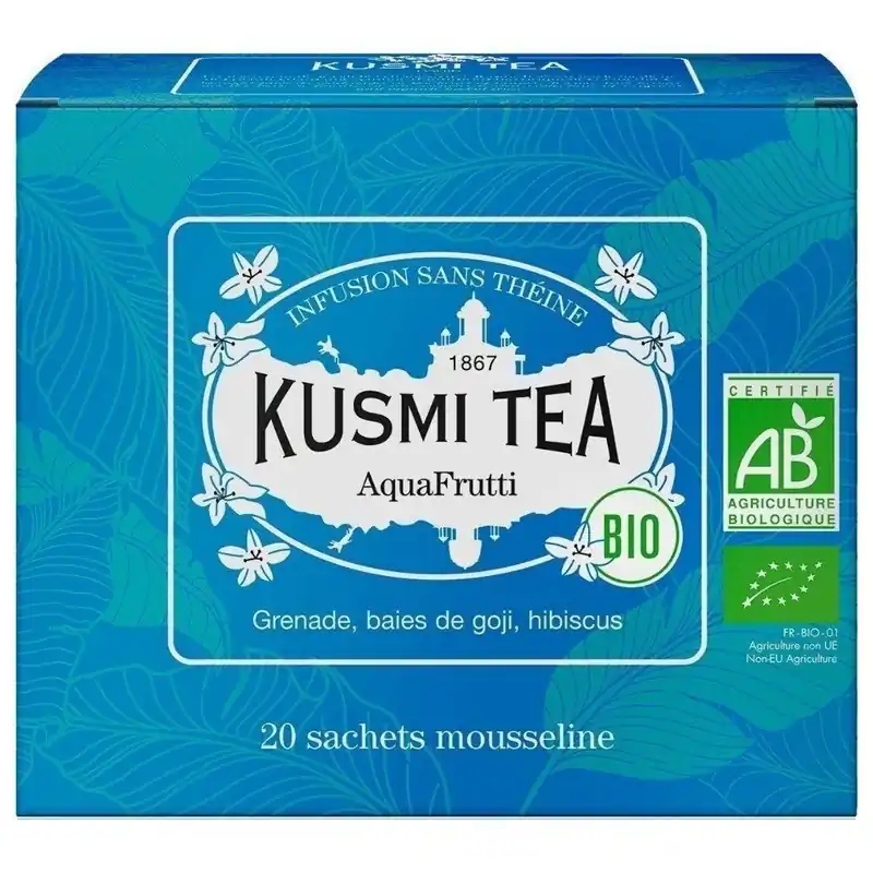 Herbata owocowa AQUAFRUTTI, 20 muślinowych torebek herbaty, Kusmi Tea Niska cena