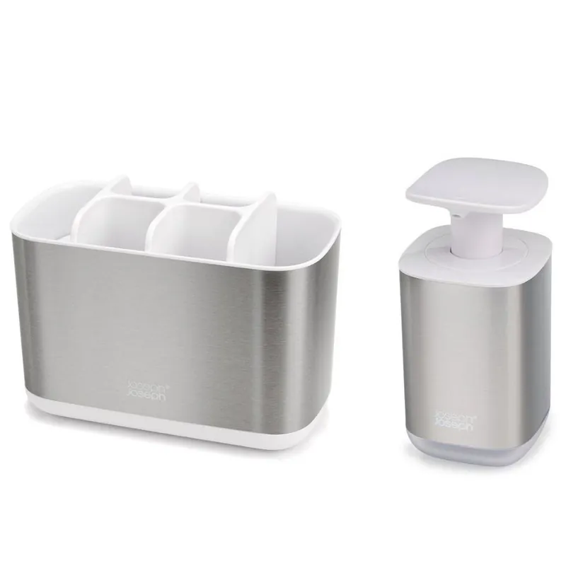 Organizer umywalkowy EASYSTORE z dozownikiem mydła PRESTO 70551, 2szt, Joseph Joseph Zamów dziś