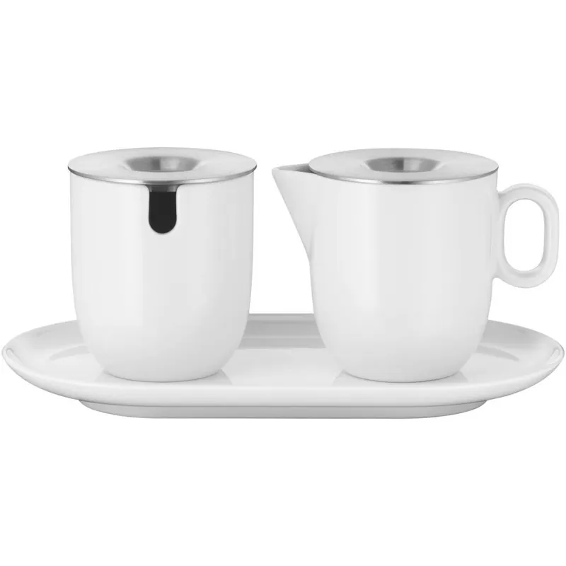 Cena promocyjna Cukiernica i mlecznik w zestawie BARISTA, biały, WMF