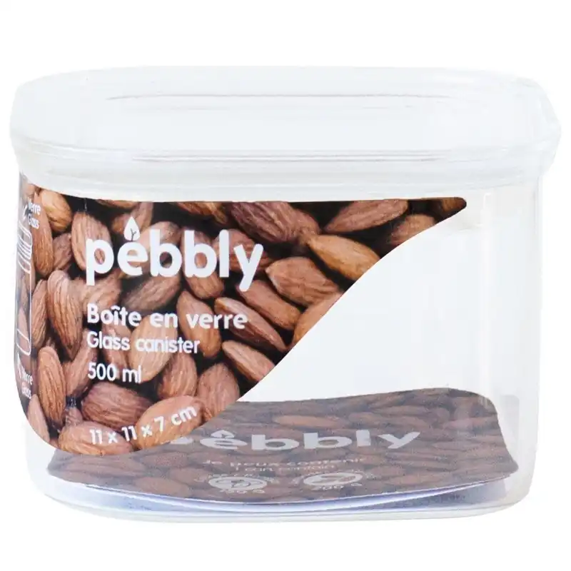 Pojemnik kuchenny PKV-043 500 ml, szklany, Pebbly Bezpieczne zakupy