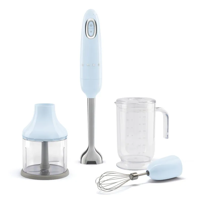 Taniej Blender ręczny HBF03 700W, z akcesoriami, pastel niebieski, Smeg