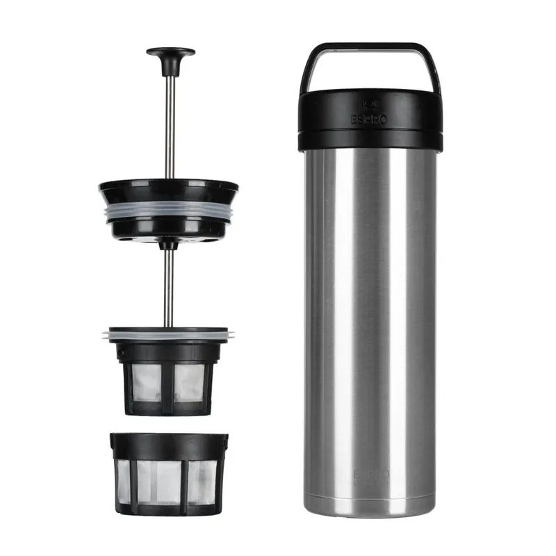 Zaparzacz do kawy French press ULTRALIGHT PRESS P0 470 ml, srebrny, mielony stal nierdzewna, Espro Bezpieczna płatność