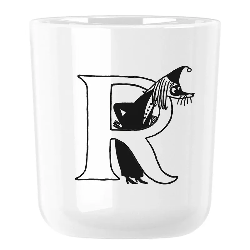 Sprawdź teraz Plastikowy kubek MOOMIN ABC 200 ml, litera R, biały, RIG-TIG